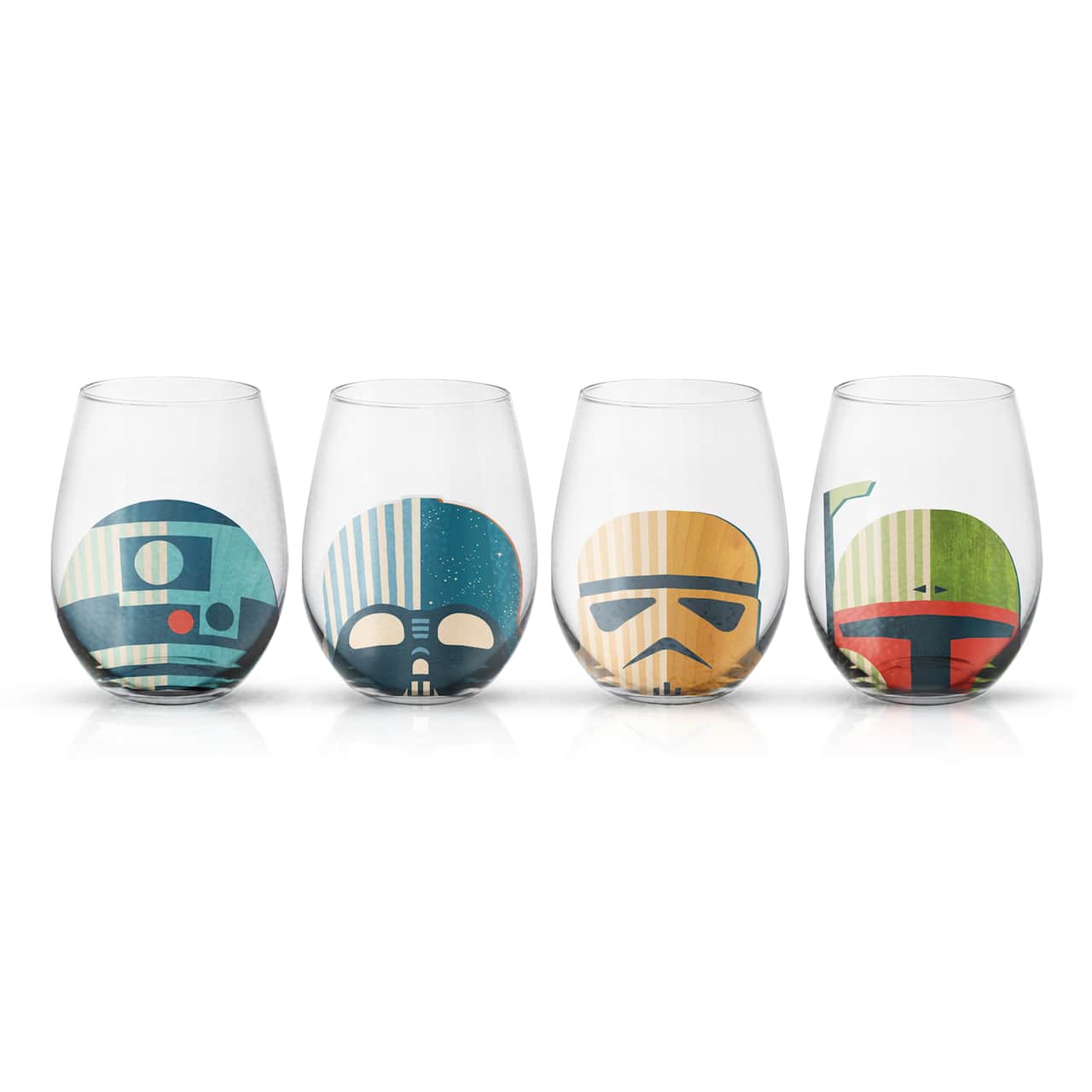 JoyJolt® Star Wars™ 4.8oz. Helmet Hues Stemless Drinking Glasses, 4ct.